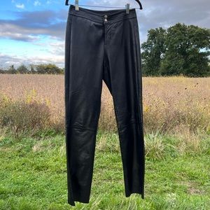 Black leather pants